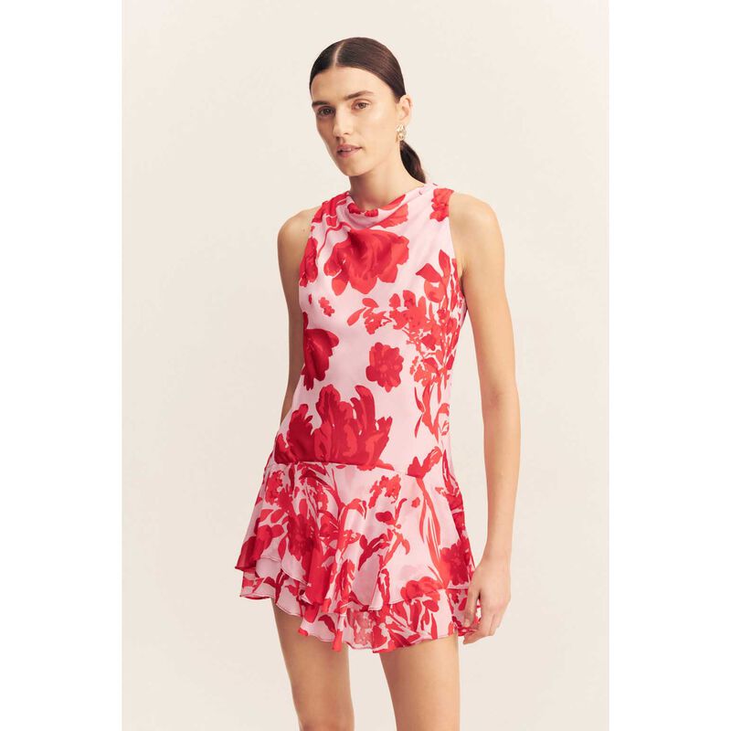 Shona Joy Aleyna Ruffle Mini Dress image number 2